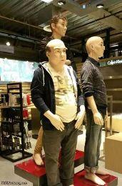 瘦男人搞笑相片,身材虽瘦，幽默感满分